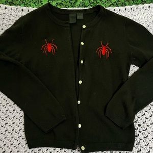 Red spider black cardigan / sweater